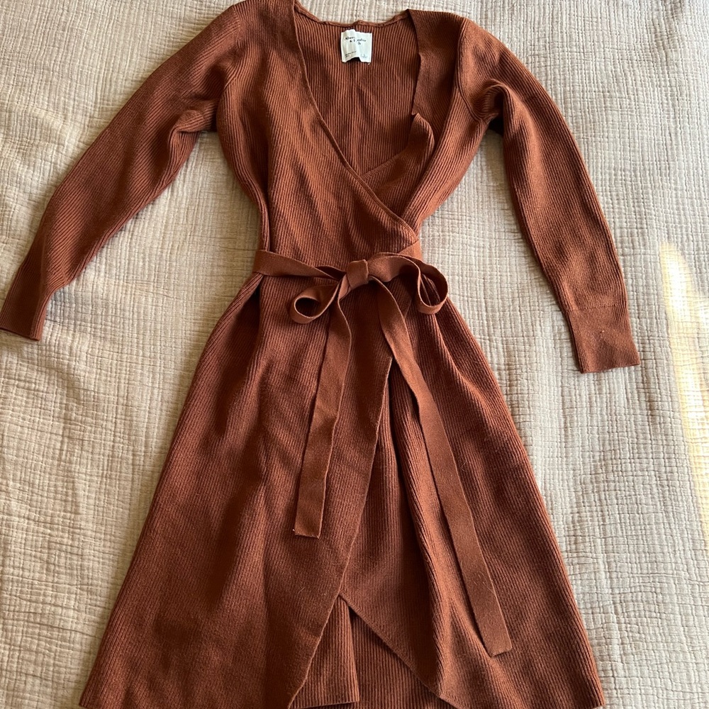 Wrap Midi Sweater Dress